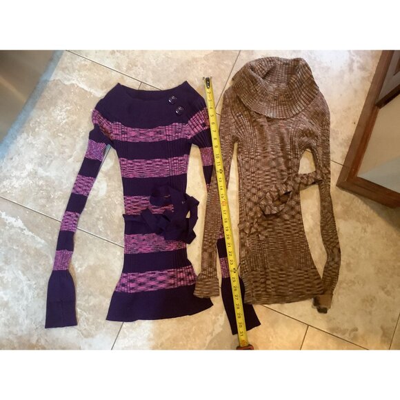 Yoki Collection Long Tunic Belted Top LOT off shoulder if desired~ Size Medium - Picture 4 of 7